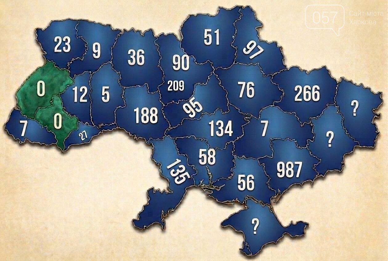 Карта с количеством улиц, которые нужно переименовать в рамках декоммунизации/деколонизации