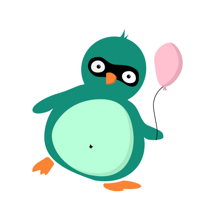 Логотип - Пінгвін, організація та проведення дитячих свят 