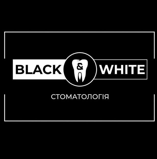 Логотип - Black&White, стоматологія 