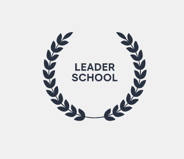 Логотип - LEADER SCHOOL для подростков 12-17 лет