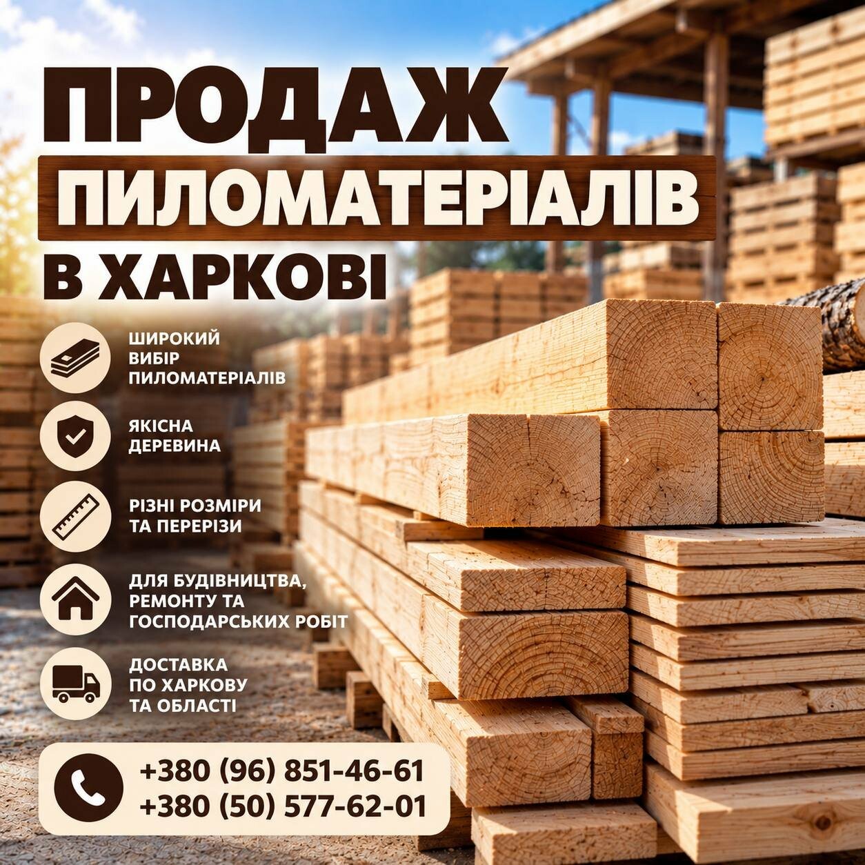 Продаж пиломатеріалів Харків, фото-1
