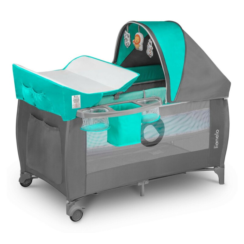 Манеж Lionelo SVEN PLUS TURQUOISE GREY - Изображение 1