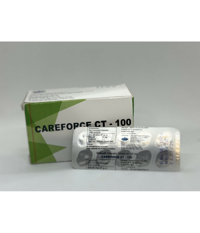 Силденафил CAREFORCE CT 100 mg Chewable (10 tab) - Зображення 2