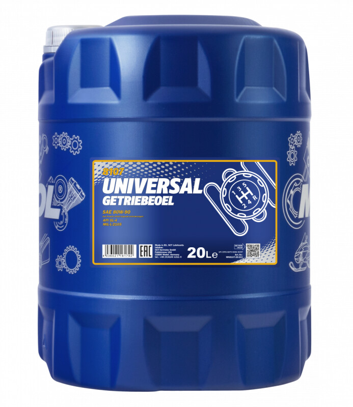 Трансмиссионное масло Mannol Universal Getriebeoil 80w90 20л GL-4 - Зображення 1