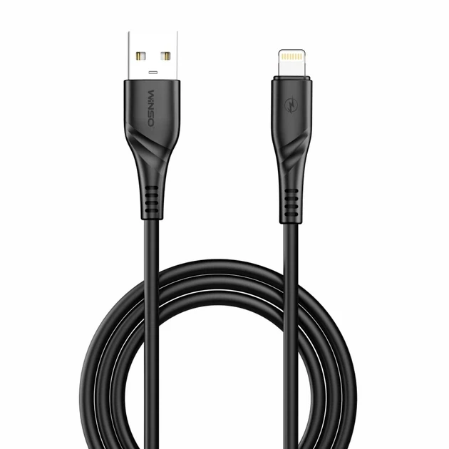 Кабель Winso Pro USB to Lightning 1м, PVC, черный, ZIP 221102B (200) - Изображение 2