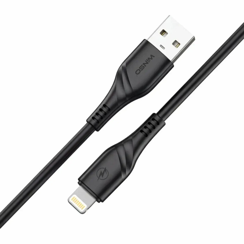 Кабель Winso Pro USB to Lightning 2м, PVC, черный, ZIP 221202B (200) - Изображение 2