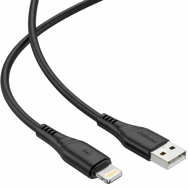 Кабель Winso Pro USB to Lightning 2м, PVC, черный, ZIP 221202B (200) - Изображение 3
