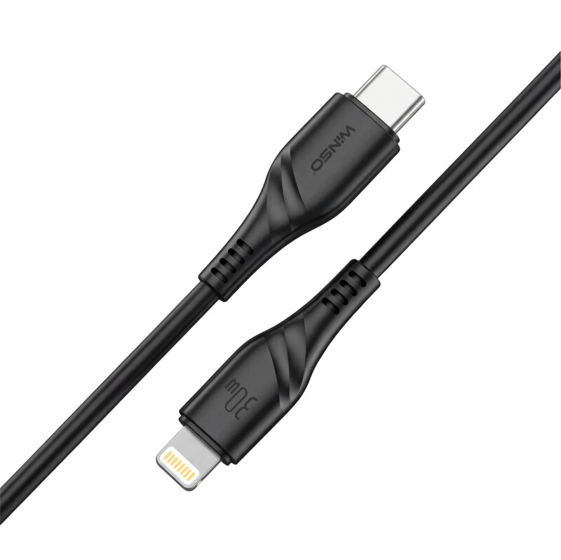 Кабель Winso Pro Type-C to Lightning 30W 1м, PVC, черный, ZIP 221104B (200) - Изображение 3