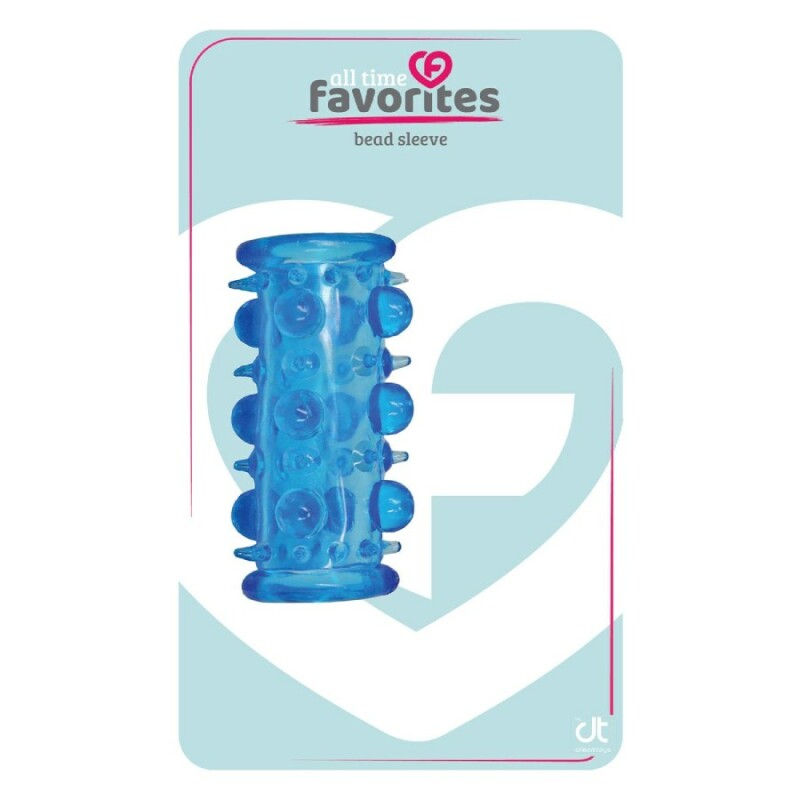 Насадка на пеніс еластична Dreamtoys зі стимулюючими кульками, блакитна, 7.5 х 3 см - Изображение 1