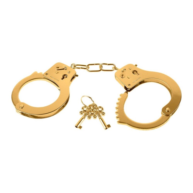 Наручники металеві Pipedream Fetish Fantasy з ключиками, золоті, 28 см