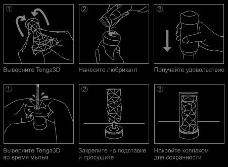 Мастурбатор Tenga 3D Module білий, 24 х 7 см - Изображение 1