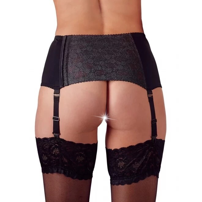 Пояс для панчіх Cottelli Collection Jarretelgordel, чорний, XXL - Зображення 1