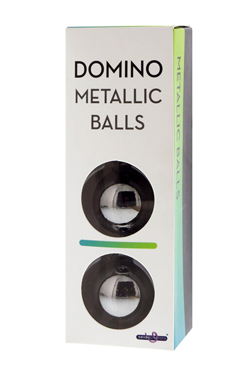 Вагінальні кульки DOMINO Metallik Black - Зображення 2