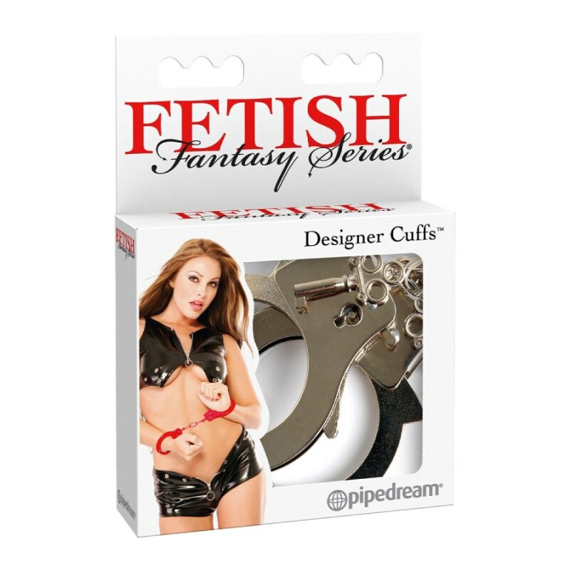 Наручники металеві Pipedream Fetish Fantasy з ключиками, сріблясті, 27.5 х 6.5 см