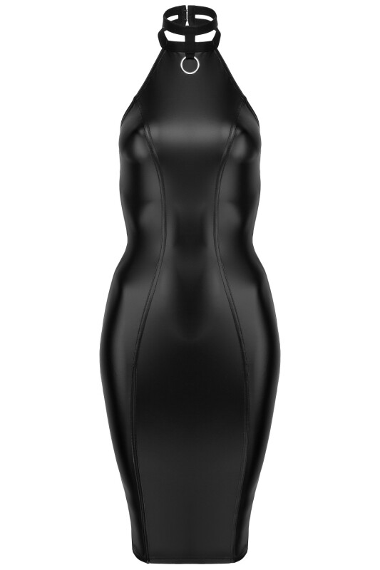 Сукня з вінілу Noir Handmade F160 з чокером, чорна, XL - Изображение 6