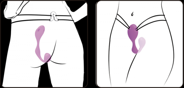 Вібратор в трусики Adrien Lastic Mr.Hook з пультом, фіолетовий, 12 х 2.1 см - Зображення 2