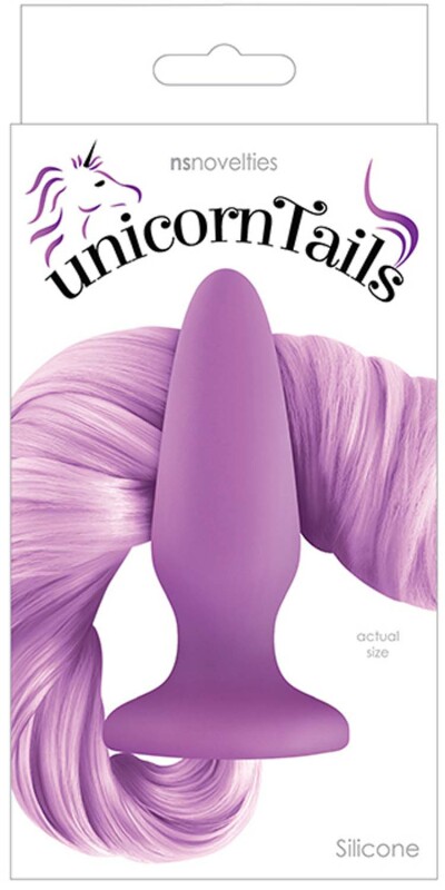 Анальна пробка з хвостом Поні, Unicorn Tails, NS Novelties purple - Изображение 1
