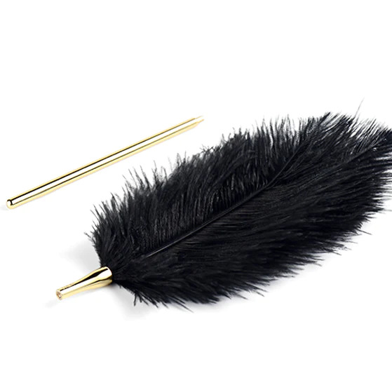 Перо Premium Feather Tickler UPKO з позолоченою ручкою - Зображення 5