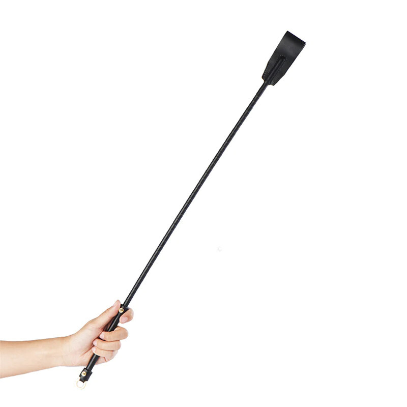 Стек італійська шкіра UPKO Riding Crop з позолотою, чорний - Изображение 3