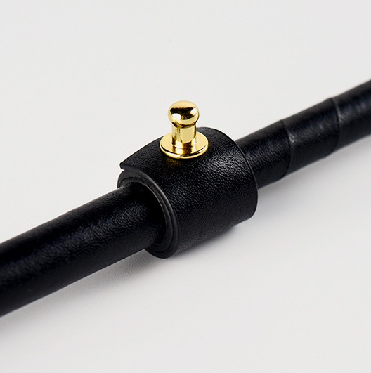Стек італійська шкіра UPKO Riding Crop з позолотою, чорний - Изображение 8