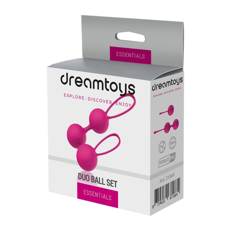 Вагінальні кульки Dream Toys Duo Ball Set силіконові, рожеві, 2 шт - Зображення 1