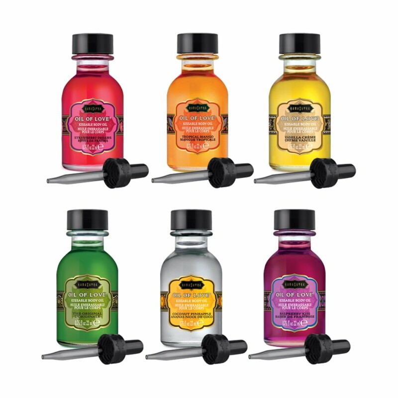 Масло для поцілунків їстівне з розігрівом Kama Sutra OIL OF LOVE Tropic Mango 22 ML - Зображення 1