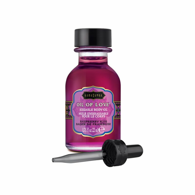 Масло для поцілунків їстівне з розігрівом Kama Sutra Raspberry Kiss 22 ML - Зображення 2