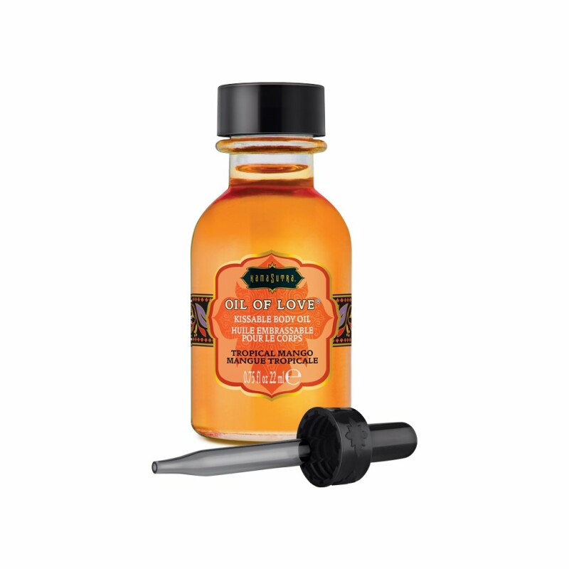 Масло для поцілунків їстівне з розігрівом Kama Sutra OIL OF LOVE Tropic Mango 22 ML - Зображення 2
