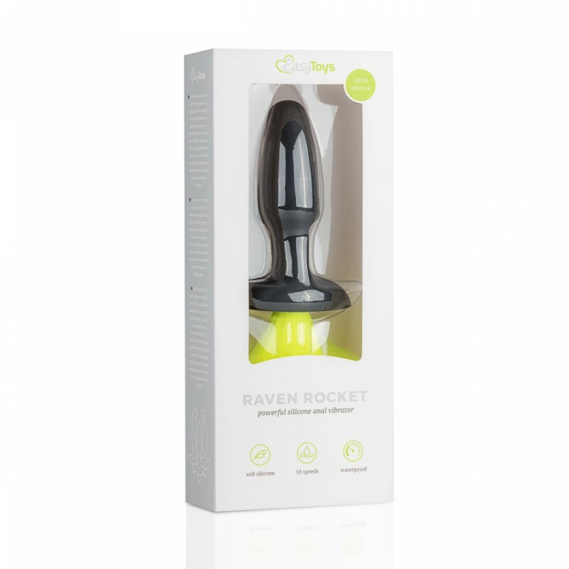 Анальна пробка з хвостом Silicone Butt Plug With Tail, 3.3 х 11 х 55 см, жовта - Зображення 1