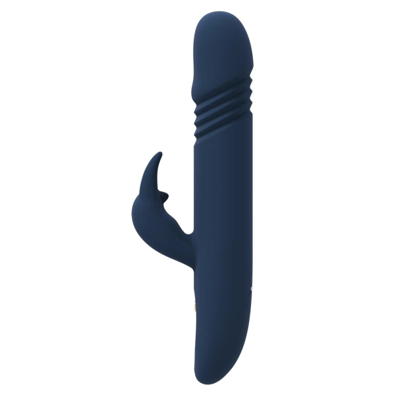 Вібратор-кролик Dreamtoys Zephyros з фрикціями, синій, 23 х 3.7 см - Зображення 4