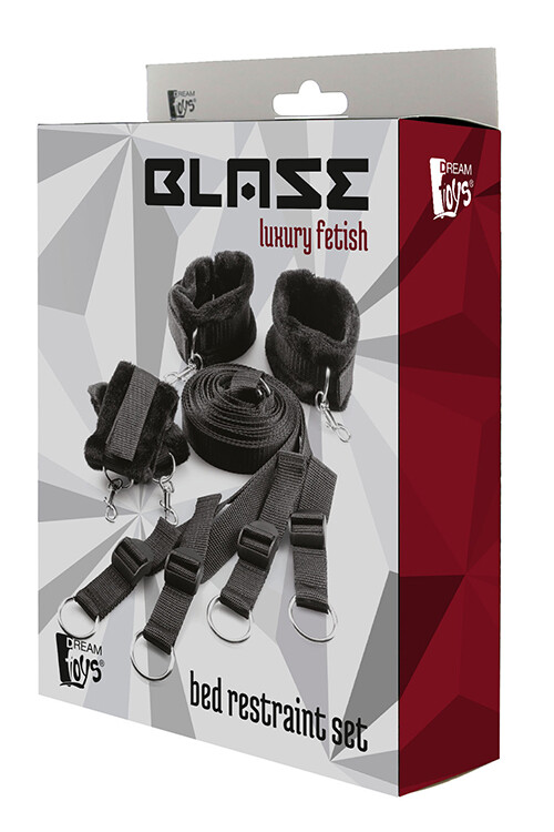 Ремінна система Dream Toys Blaze для фіксації на ліжко, чорна, 3 м - Изображение 1
