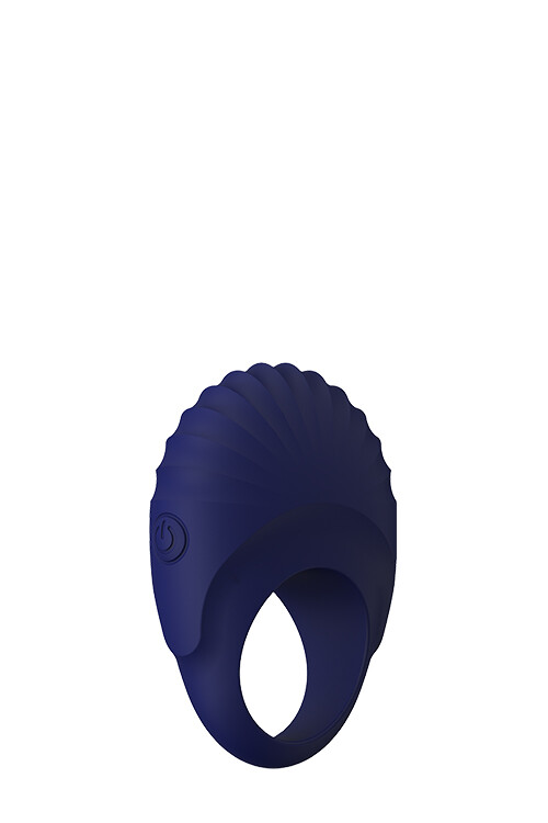 Ерекційне віброкільце Dream Toys Blue Evolution Pallas, синього кольору - Зображення 3