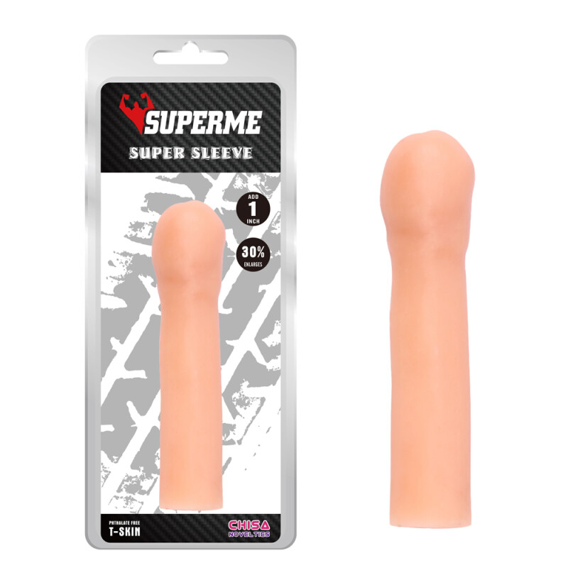 Насадка подовжувальна Chisa Super Sleeve із закритою головкою 17,5 см, бежева - Зображення 1