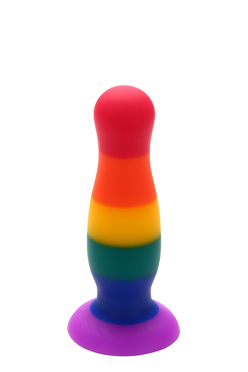 Анальна пробка Dream Toys Colourful Love на присосці, 14.5 х 4 см