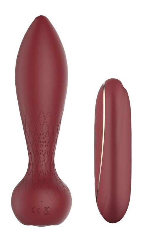 Анальний вібратор Dream Toys Romy з пультом, бордовий, 13.8 х 3.5 см - Изображение 2