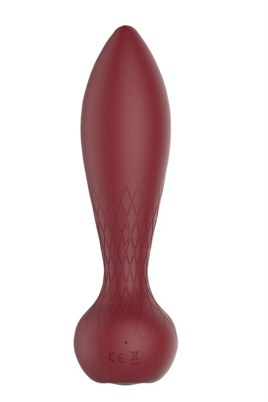 Анальний вібратор Dream Toys Romy з пультом, бордовий, 13.8 х 3.5 см - Изображение 4