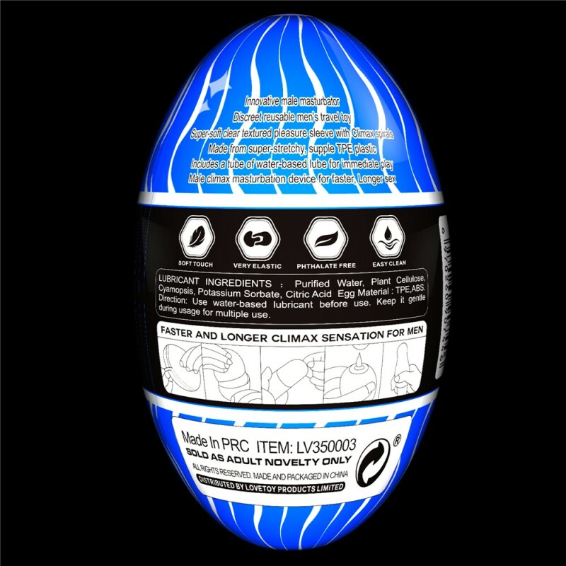 Мастурбатор яйце нереалістичний Giant Egg Masturbator білий, 13 см х 7 см - Зображення 2