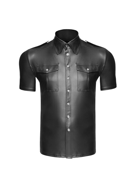 Сорочка на заклепках, вінілова, Noir Handmade, розмір S - Зображення 2
