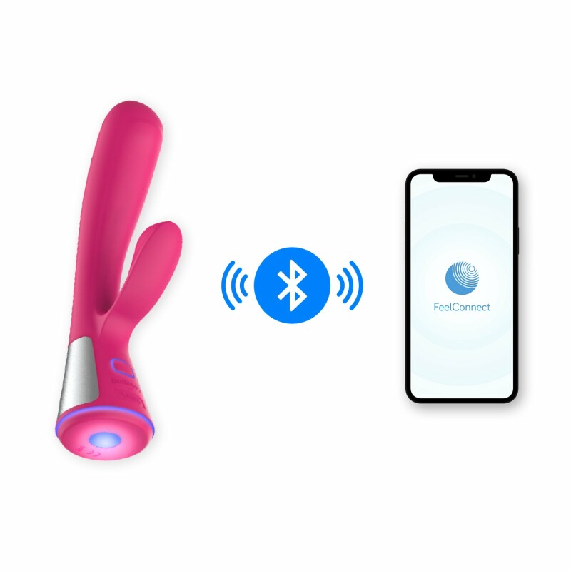 Вібратор-кролик KIIROO Ohmibod Fuse з додатком, рожевий, 18 х 3.4 см