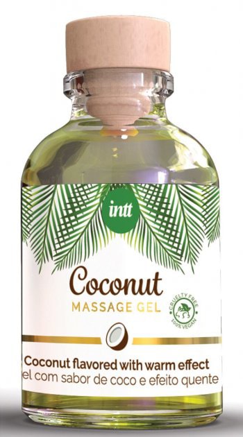 Масажний гель Intt Coconut (Vegan), 30 мл, з ароматом кокосу, з розігріваючим ефектом - Изображение 3