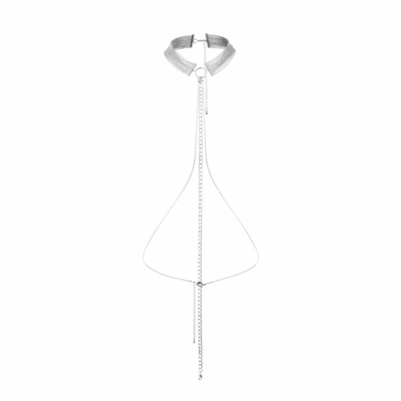 Кольє з ланцюжками на тіло Bijoux Indiscrets MAGNIFIQUE Collar, сріблясте - Зображення 3