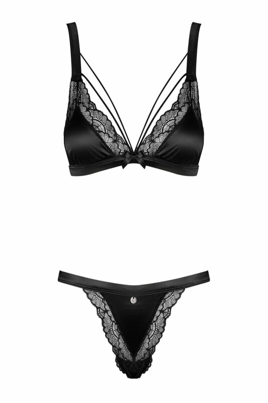 Комплект білизни еротичний Obsessive Eloissa, чорний, S/M - Зображення 5