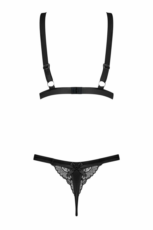 Комплект білизни еротичний Obsessive Eloissa, чорний, S/M - Зображення 6