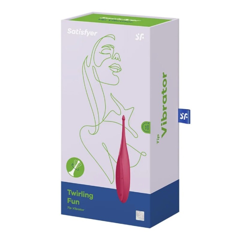 Вібратор Satisfyer Twirling Fun для точкової стимуляції ерогенних зон, червоний, 17.5 х 2.5 см - Зображення 1
