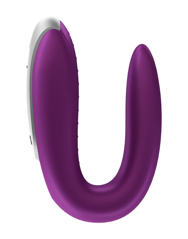 Вібратор для пар Satisfyer Double Fun з пультом та додатком, фіолетовий, 9.4 х 4.2 см - Изображение 4