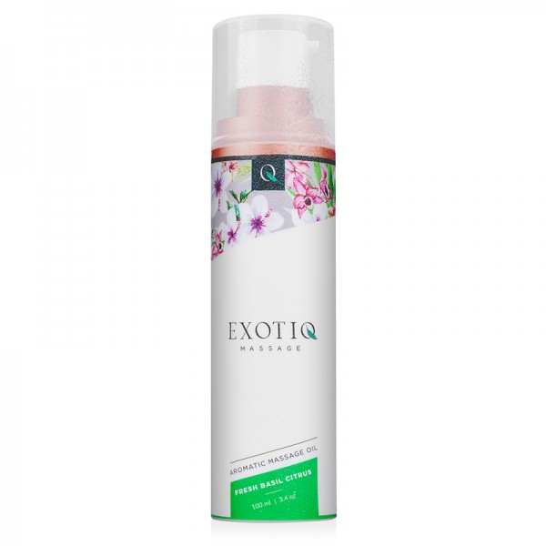 Масажна олія Exotiq Massage Oil Basil Citrus з ароматом Базиліка і Цитрусів, 100 мл - Изображение 3