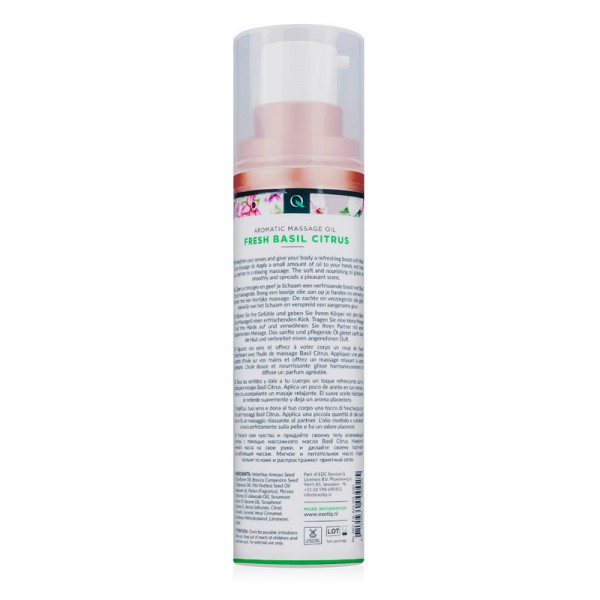 Масажна олія Exotiq Massage Oil Basil Citrus з ароматом Базиліка і Цитрусів, 100 мл - Изображение 4
