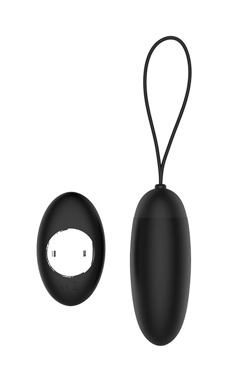 Віброяйце Dream Toys Dusky Pleaser з пультом, чорне, 8.9 х 3.3 см - Изображение 2