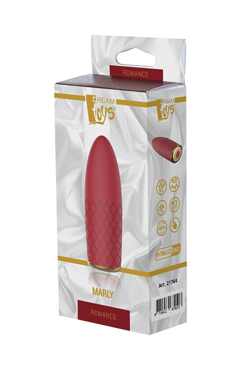 Мінівібратор Dream Toys Romance з рельєфною поверхнею бордовий, 11 х 4 см - Изображение 1