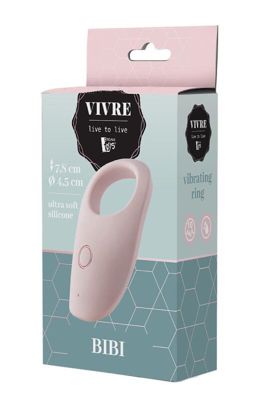 Вібро-ерекційне кільце Dream Toys Bibi рожеве, 7.8 х 4.5 см - Зображення 1